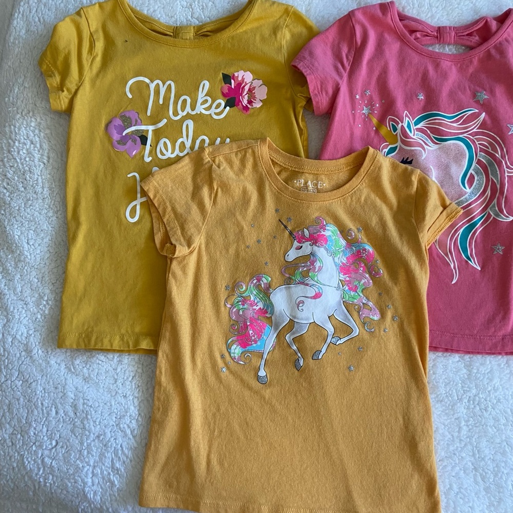 Tee tops for girls 5-6 size